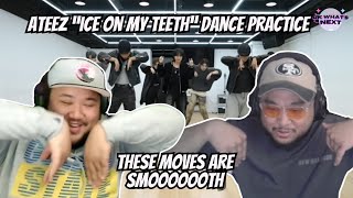 STEALING NEW DANCE MOVES from ATEEZ  ICE ON MY TEETH DANCE PRACTICE  REACTION [upl. by Adilem]