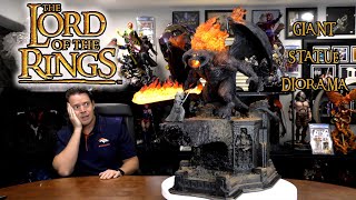 Prime 1 Studio LORD OF THE RINGS GANDALF VS BALROG STATUE Review [upl. by Jaenicke]