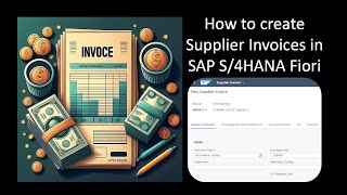 How to create a Supplier Invoice in SAP S4HANA Fiori F0859 [upl. by Faxen813]