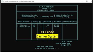 Cashier System in c Programming easy tutorial [upl. by Pape670]