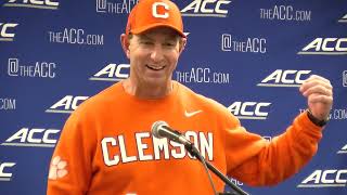 Clemson 24 Pitt 20 Dabo Swinney reaction [upl. by Maer]