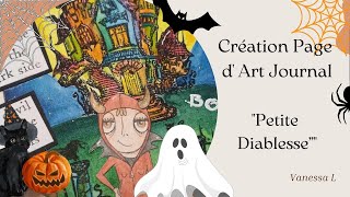 Création dune page de Art Journal quotPetite diablessequot aallandcreate 🎃👻 [upl. by Norramic]