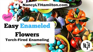 Easy Enameled Flowers TorchFired Enameling [upl. by Diandre845]