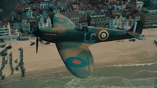 Dunkirk  Dogfight And Landing Scene Interstellar SoundtrackNo Time For Caution [upl. by Bindman177]