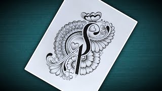 Letters S ❤️ A Drawing with Flower Mandala art  Mandala Art with Butterfly VennilaYLCreations [upl. by Gavini768]