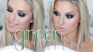 Olive Green Smokey Eyes ♡ GRWM Shaaanxo [upl. by Nebe]