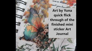 Mini sticker Art Journal  flick through [upl. by Grados278]