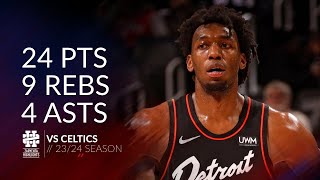 James Wiseman 24 pts 9 rebs 4 asts vs Celtics 2324 season [upl. by Rose]