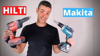 Hilti vs Makita Cordless Drywall Screwgun [upl. by Zane]