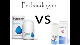 Perbandingan Antiperspirant Deodorant Roll On Maxim vs Perspirex [upl. by Aikemet]