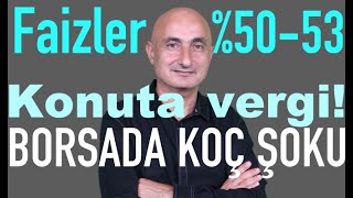 Faizler P53te  Konuta vergi fiyatları düşürür mü  Borsada Koç Holding şoku [upl. by Brewster848]