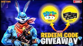 FREE FIRE LIVE CUSTOM ROOM GIVEAWAY  FF LIVE TEAM CODE GIVEAWAY  UZG LIVE freefirelive giveaway [upl. by Apostles]