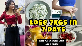 SIZE ZERO DIAT PLAN  LOSE 7KGS IN 7 DAYS 🔥 Belly Fat Diet PlanFat Loss Diet Plan [upl. by Okiam298]