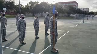 Drill Review Guideon Procedures Road Guard Procedures Military Cadence Campus March [upl. by Ahsenauj2]