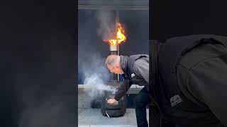 Stopping a Log Burner Chimney Fire  Fire Safety Stick Fire Extinguisher [upl. by Fasano]