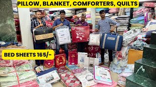 Bedsheets 165  Buy Pillow Blanket Comforters Quilts at Wholesale Price Original Handloom Item [upl. by Jack401]