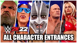 WWE 2K22 All 163 Character Entrances  Full Roster [upl. by Peednas]