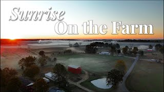 Sunrise on a Tennessee Farm 4k drone video [upl. by Roxanne577]