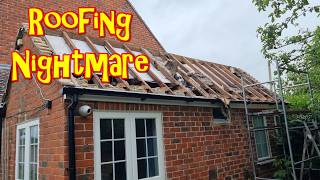 Roof renovation in strong wind and rain  Gamekeepers Cottage Diaries  Episode 23  June 2024 [upl. by Nehtanhoj]