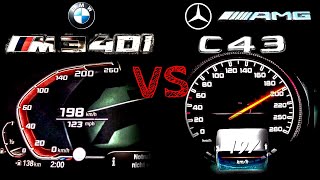 BMW M340i vs AMG C43 0250 kmh [upl. by Yordan692]