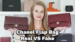 Chanel Medium Flap Real VS Fake ❌  Learn How To Spot The Differences [upl. by Eeslehc32]