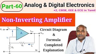 Noninverting Operational Amplifier in tamil [upl. by Netsirt342]