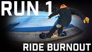 Run 1 2324 Ride Burnout Snowboard [upl. by Engedi937]