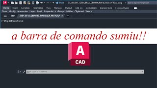 A barra de comandos do AutoCAD sumiu o que fazer [upl. by Carine]