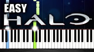 Halo Theme  EASY Piano Tutorial [upl. by Akere]