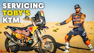 Dakar 2021 Motorcycle Service Refreshing Toby Prices KTM 450 Rally [upl. by Eenwat368]