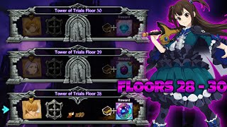 Tower of Trials Floor 28  30  Might Be Our Last Tower Updated Floors F2P 7DS GRANDCROSS [upl. by Jammal]