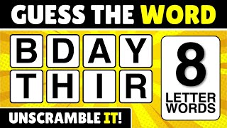 Guess The Jumbled Word Game  Unscramble All 25 Scrambled Words  Word Game Challenge [upl. by Aninaig]