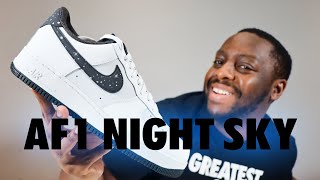 Nike Air Force 1 Night Sky Reflective On Foot Sneaker Review QuickSchopes 609 Schopes FV6656 100 [upl. by Burkhard]