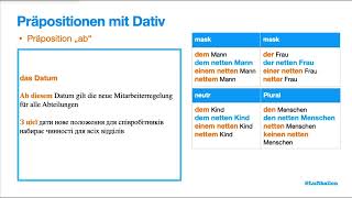 4  Präposition mit Dativ quotabquot Level B2  Deutsch für Ukrainer [upl. by Eitten60]