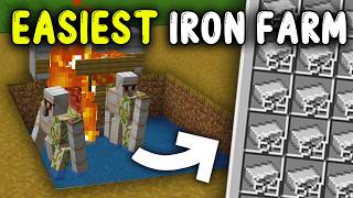 EASIEST Iron Farm In 121 Minecraft [upl. by Thaddaus]