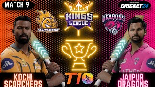 Match 9 Kochi Scorchers Vs Jaipur Dragons  KLC Season 2  Cricket 24 [upl. by Wilser]