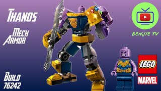 LEGO Marvel 76242 Thanos Mech Armour  LEGO Speed Build [upl. by Rozanne]