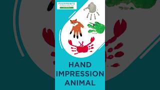 Fun Hand Impression Animal  Activity For Kids  Playgroup  Footprints Preschool [upl. by Stalk985]