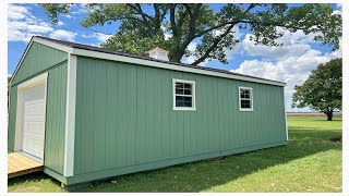 New Shed in the Garden 🏡  Heartland Vista 16x24 Wooden Shed wtotal cost  Wendis Garden [upl. by Dorcea601]