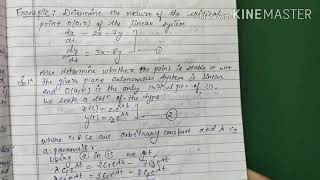 Notes of autonomous system and phase plane ordinary differential equation unit3 [upl. by Moina]