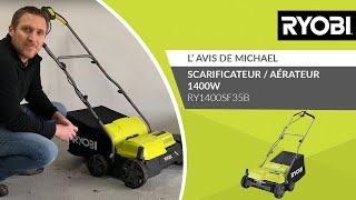 Scarificateuraérateur RY1400SF35B RYOBI®  L’avis de Michael [upl. by Nairolf]