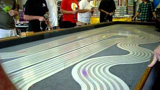 HO Slot car Racing So Cal SS Semi  Eddies 101711 [upl. by Hgieliak]