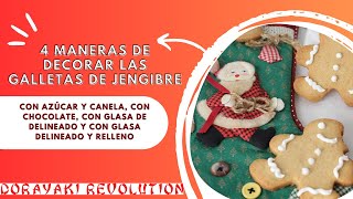 4 MANERAS DE DECORAR LAS GALLETAS DE JENGIBRE [upl. by Worth]