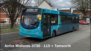 Arriva Midlands 3736 VDL SB200 MX09EKR [upl. by Aziar]