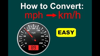 How to Convert mph to kmh mph to kph EASY [upl. by Aleet]