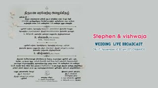 WEDDING LIVE STEPHEN weds VISHWAJA [upl. by Mosier]