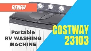 Costway 23103CYWH RV Washing Machine Review and Complete Demonstration [upl. by Echikson]