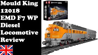 Mould King 12018  USA EMD F7 WP Diesel Locomotive  Review [upl. by Sloatman451]