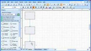 Visio 2007 Demo Build a flowchart quickly with AutoConnect [upl. by Kenzie378]