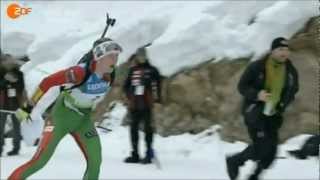 1Weltmeistertitel Darya Domracheva 10 km Verfolgung WM Ruhpolding 2012 [upl. by Matusow918]